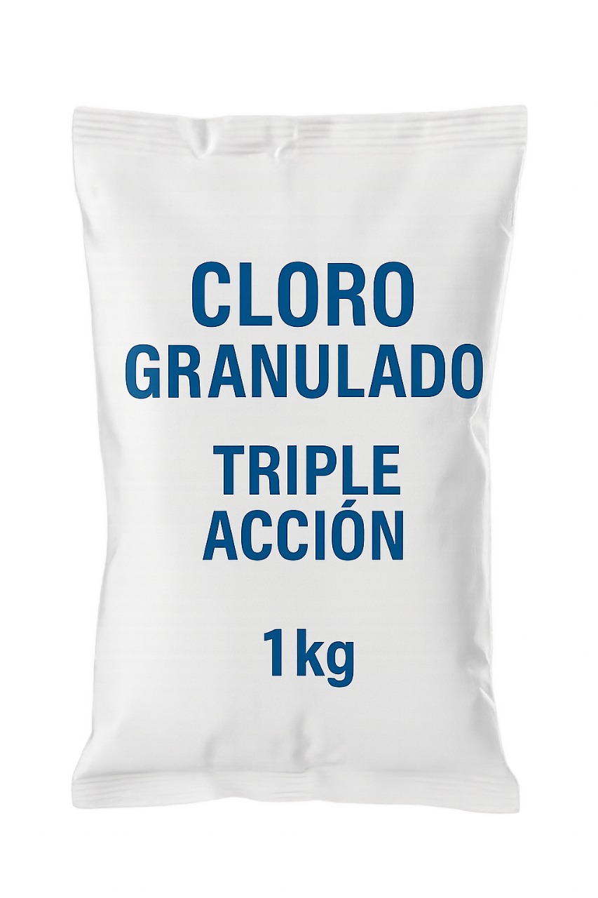Cloro granulado triple acción 1 kg